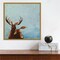 Friends (Moose) by Lucia Stewart 16-in. W x 16-in. H. Canvas Wall Art Print Framed in Gold
